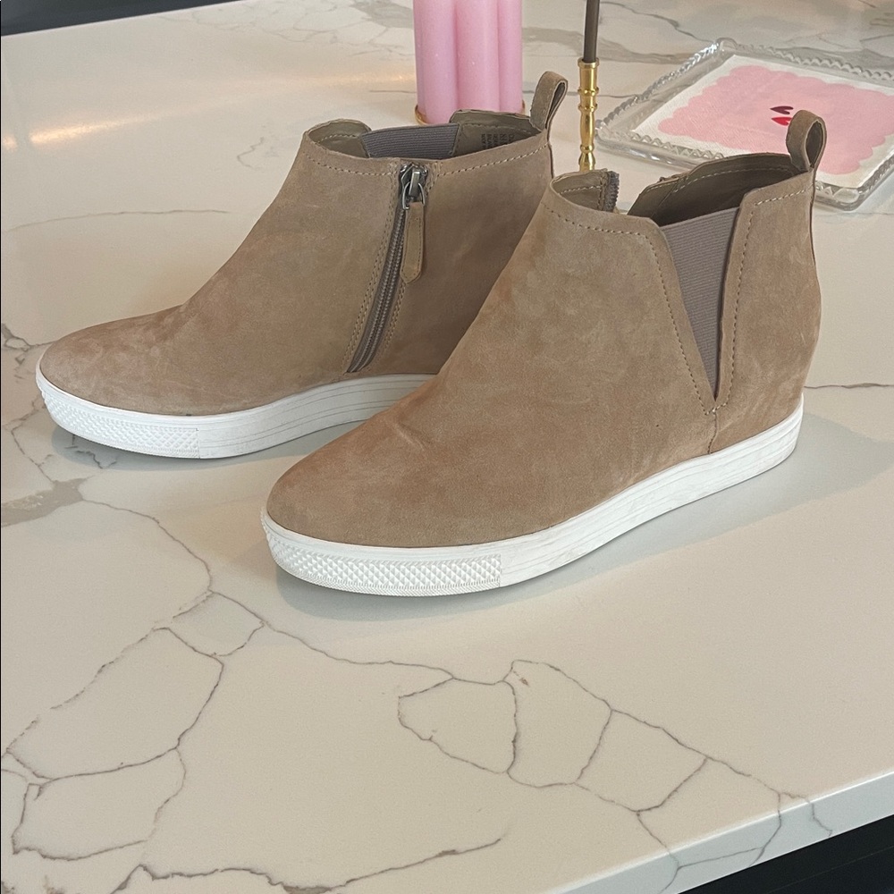 Caslon Light Brown Suede Ankle Booties
